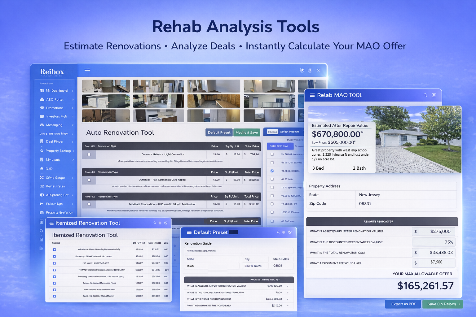 Max Rehab Allowable Tool